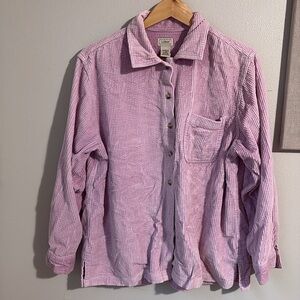 Vintage L.L. Bean Corduroy Shirt Large Pink